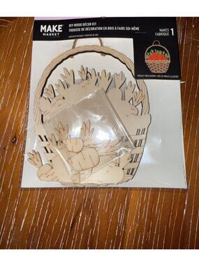 DIY Wood Decor Kit Carrot Basket Craft Set By Make Market